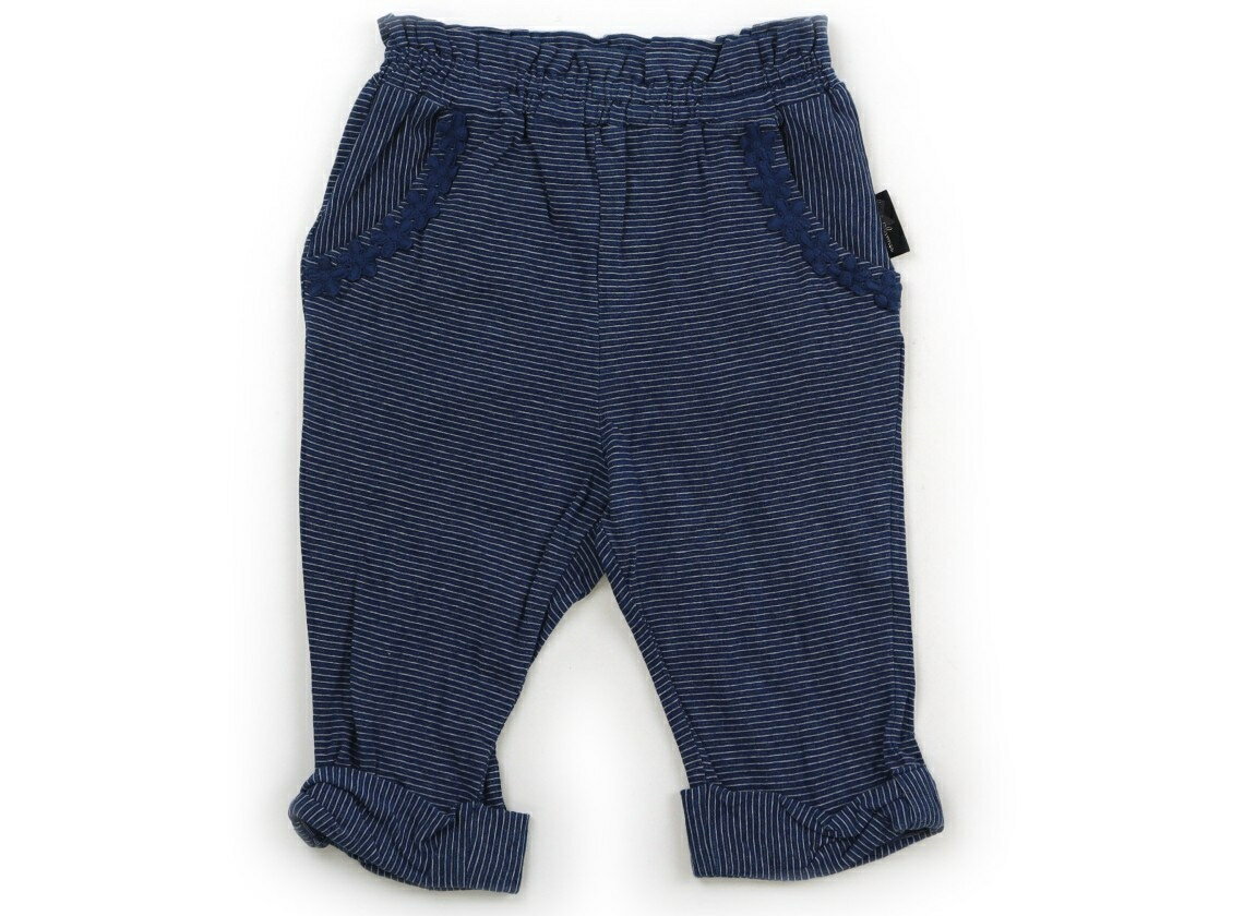 Long-Trousers, Trousers - ニットプランナー（KP） Knit Planner(KP) スウェットパンツ 90 女の子 ボーダー　青　花柄アップリケ 子供服 ベビー服 キッズ アウトレット ユーズド 【中古】キッズ・ベビー・マタニティ