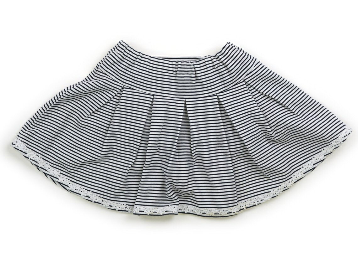 メゾピアノ mezzo piano スカート 140 女の子 紺ボーダー 子供服 ベビー服 キッズ アウトレット ユーズド 【中古】キッズ・ベビー・マタニティ - 2