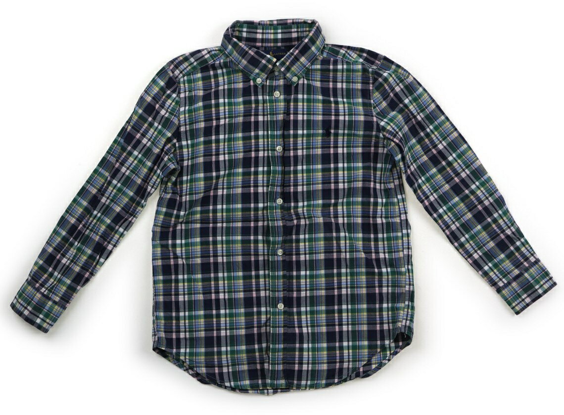ラルフローレン Ralph Lauren シャツ・ブラウス 130 男の子 グリーン・ネイビー・チェック 子供服 ベビー服 キッズ アウトレット ユーズド 【中古】キッズ・ベビー・マタニティ