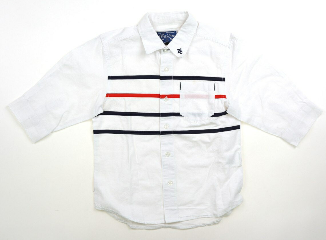ブルークロス BLUE CROSS シャツ・ブラウス 130 男の子 白、ネイビー、赤 子供服 ベビー服 キッズ アウ..