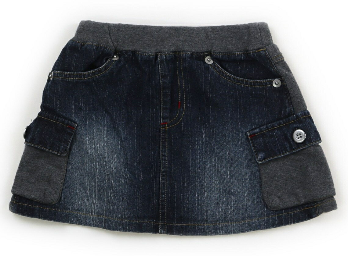 コムサイズム COMME CA ISM スカート 90 女の子 インディゴブルー、グレー 子供服 ベビー服 キッズ アウトレット ユーズド 【中古】キッズ・ベビー・マタニティ
