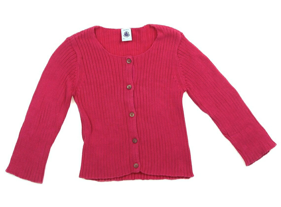 プチバトー PETIT BATEAU カーディガン 90 女の子 フューシャピンク 子供服 ベビー服 キッズ アウトレット ユーズド 【中古】キッズ・ベビー・マタニティ
