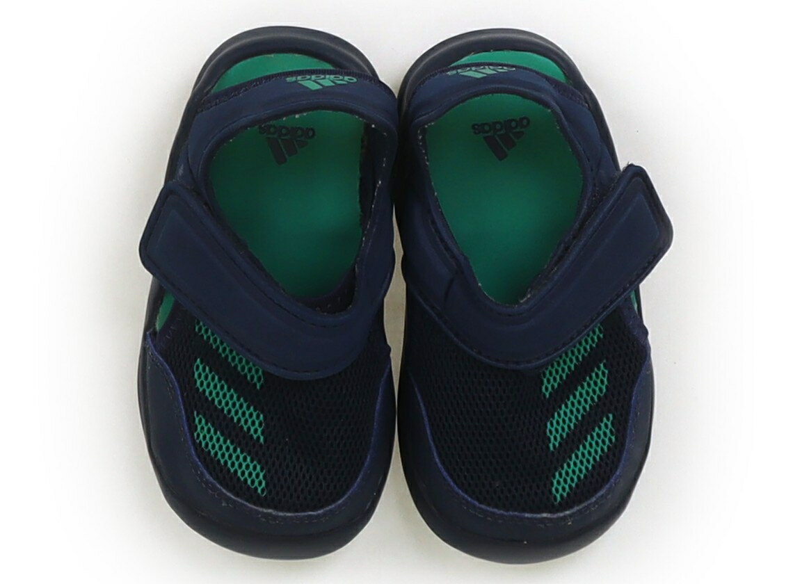 アディダス Adidas スニーカー 靴13cm〜 男の子 ネイビー　緑 子供服 ベビー服 キッズ アウトレット ユーズド 【中古】キッズ・ベビー・マタニティ