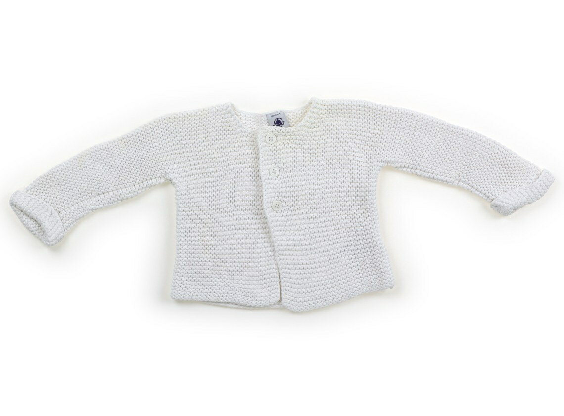Cardigans - プチバトー PETIT BATEAU カーディガン 70 女の子 ホワイト 子供服 ベビー服 キッズ アウトレット ユーズド 【中古】キッズ・ベビー・マタニティ