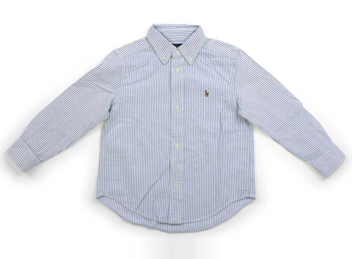 ポロラルフローレン POLO RALPH LAUREN シャツ・ブラウス 100 男の子 ブルー　オフホワイト　ストライプ 子供服 ベビー服 キッズ アウトレット ユーズド 【中古】キッズ・ベビー・マタニティ