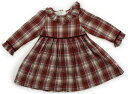デイブアンドベラ Dave&Bella ワンピース 90 女の子 ターキーレッド、チェック 子供服 ベビー服 キッズ アウトレット ユーズド 【中古】キッズ・ベビー・マタニティ