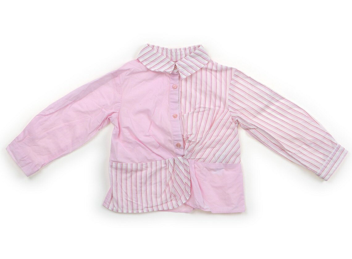 ザラ ZARA シャツ・ブラウス 95 女の子 パステルピンク・レッドライン 子供服 ベビー服 キッズ アウトレット ユーズド 【中古】キッズ・ベビー・マタニティ