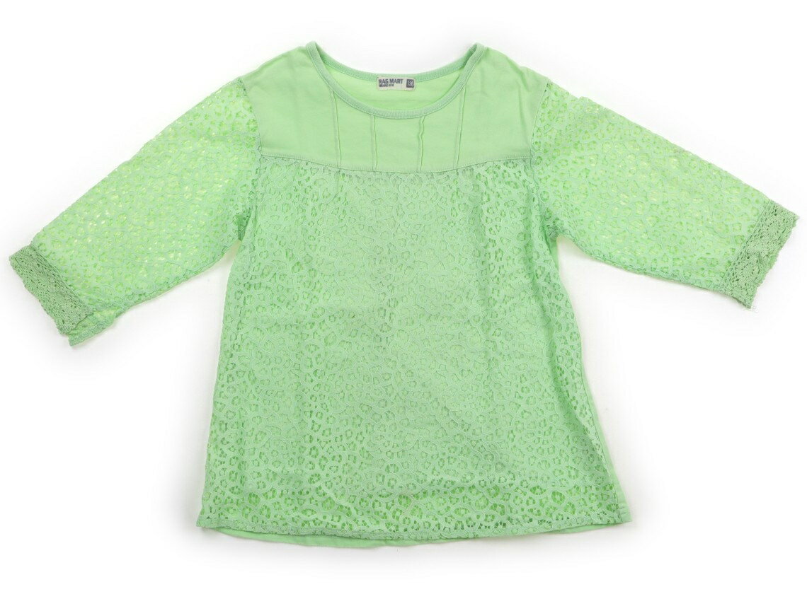 T-Shirts （Half Sleeves） - アースマジック EARTHMAGIC Tシャツ・カットソー 130 女の子 黄緑、レース 子供服 ベビー服 キッズ アウトレット ユーズド 【中古】キッズ・ベビー・マタニティ