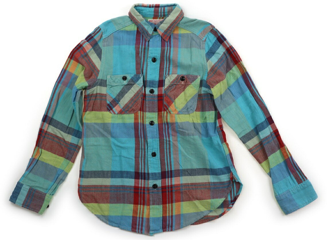 デニムダンガリー DENIM & DUNGAREE シャツ・ブラウス 150 男の子 水色・赤・黄 ・チェック 子供服 ベビー服 キッズ アウトレット ユーズド 【中古】キッズ・ベビー・マタニティ