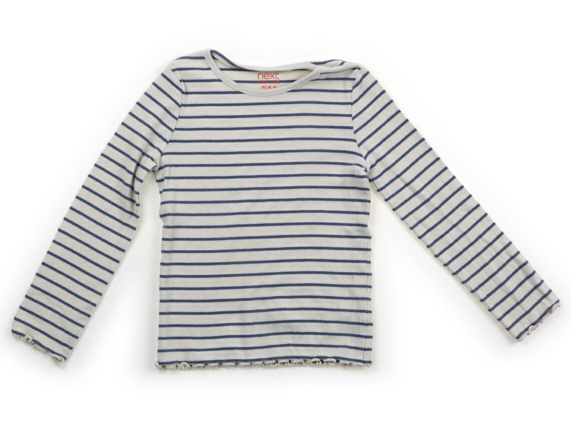 ネクスト NEXT Tシャツ・カットソー 110 女の子 オフホワイト、青ボーダー 子供服 ベビー服 キッズ ア..