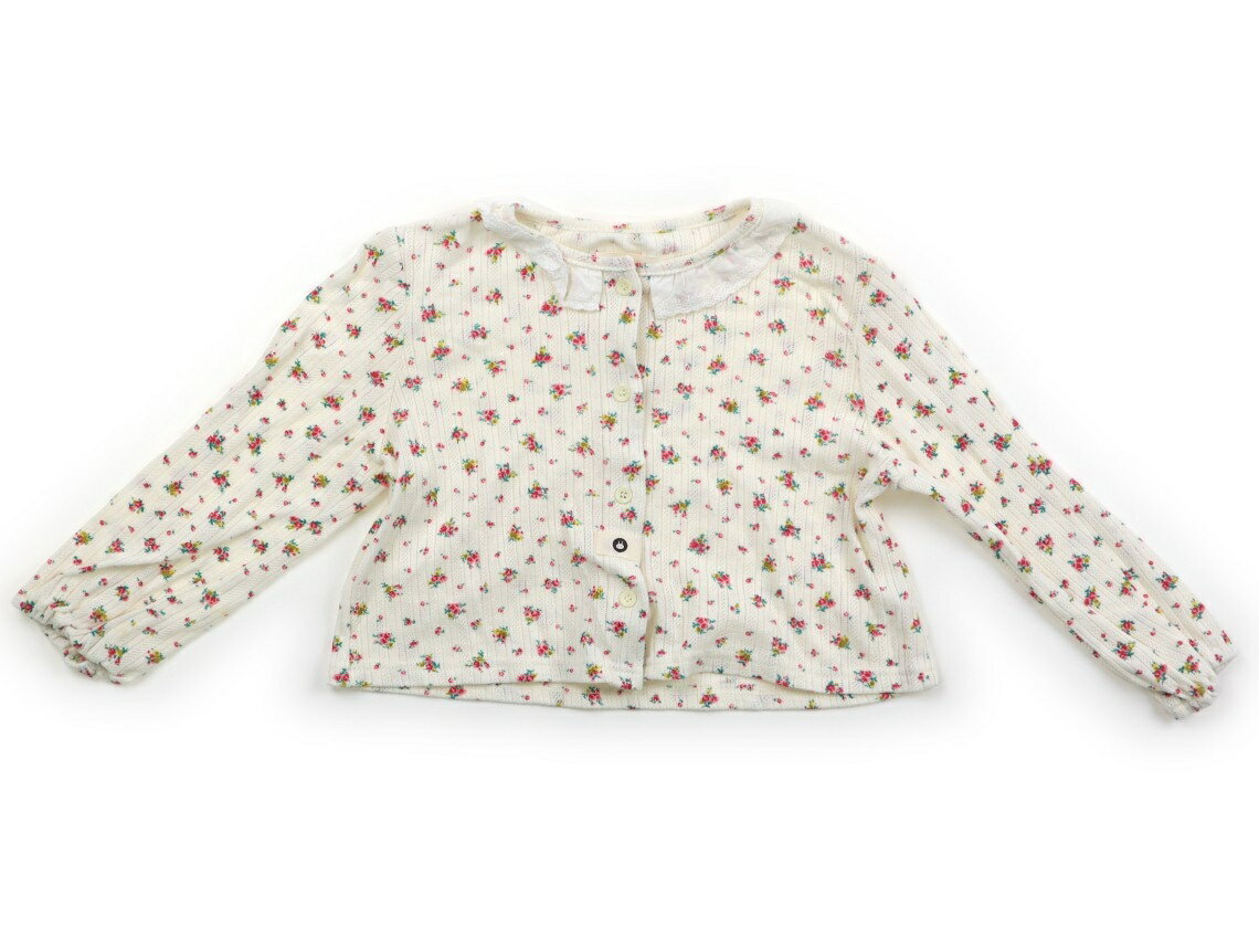 アリムクローゼット Arim Closet カーディガン 110 女の子 生成り・ピンク系花柄 子供服 ベビー服 キッズ アウトレット ユーズド 【中古】キッズ・ベビー・マタニティ