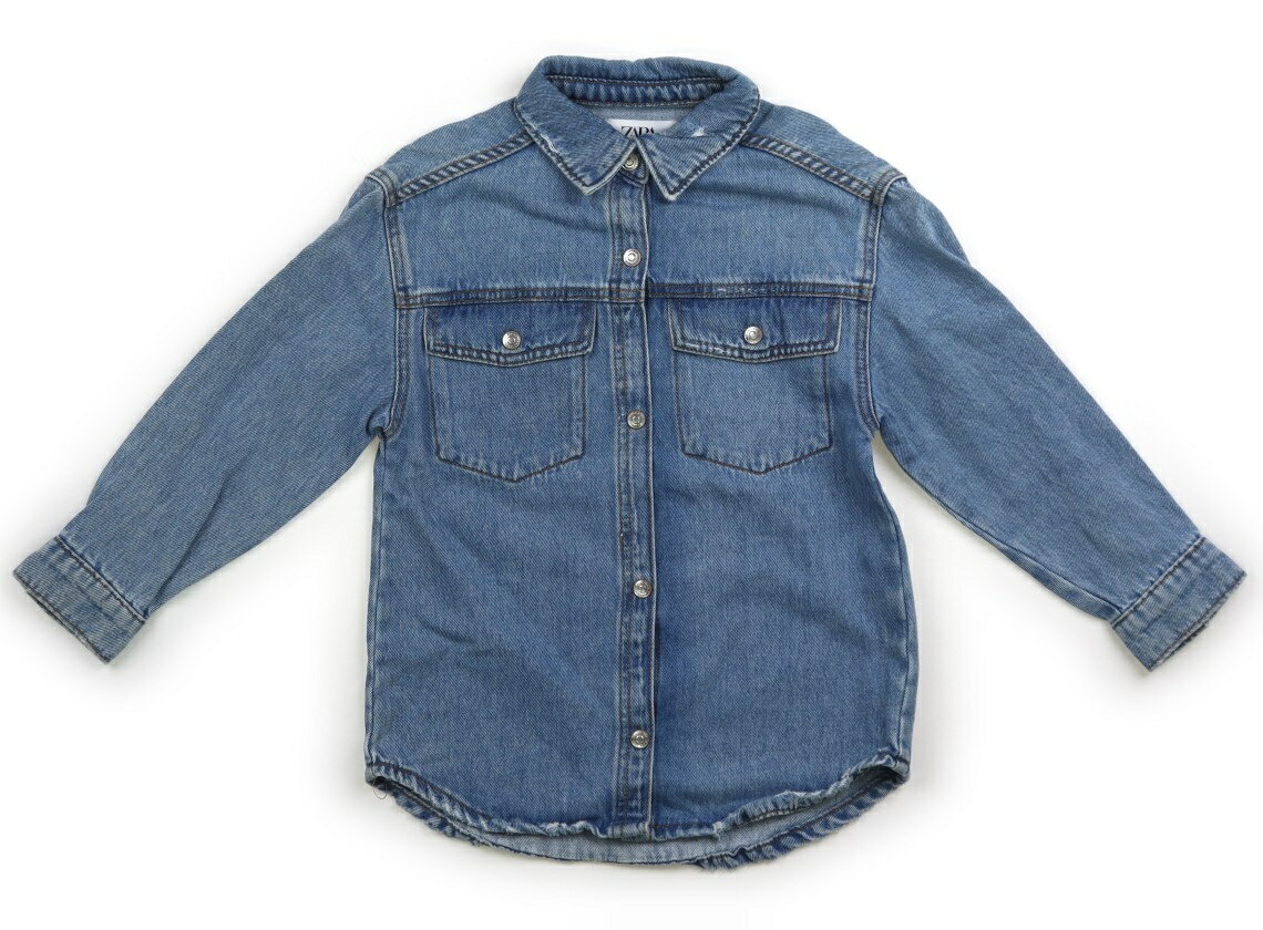 ザラ ZARA ブルゾン・Gジャン 120 女の子 ライトブルー 子供服 ベビー服 キッズ アウトレット ユーズド 【中古】キッズ・ベビー・マタニティ