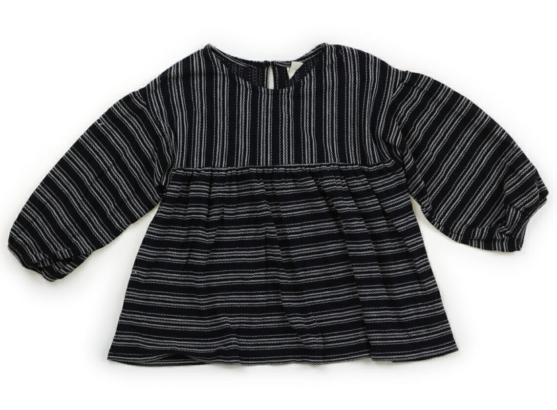 ザラ ZARA チュニック 130 女の子 黒　白 子供服 ベビー服 キッズ アウトレット ユーズド 【中古】キッズ・ベビー・マタニティ(4)