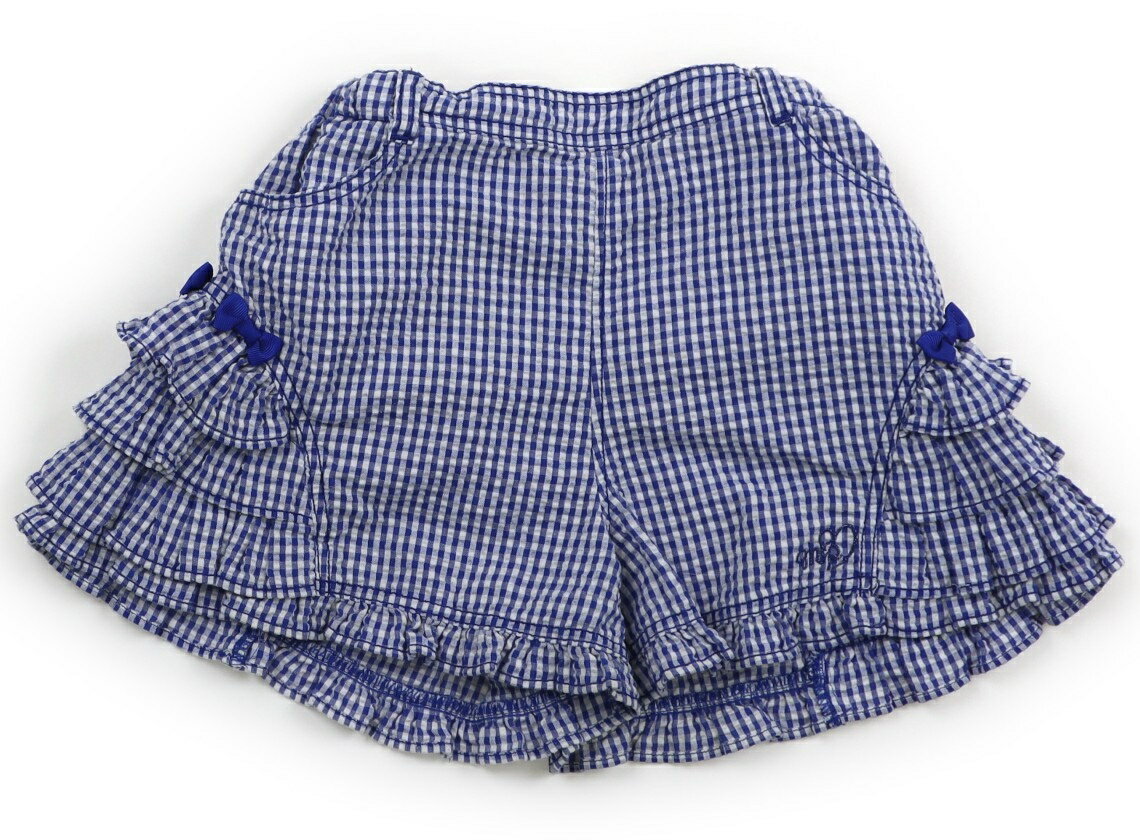 メゾピアノ mezzo piano キュロット 140 女の子 青・白チェック 子供服 ベビー服 キッズ アウトレット ユーズド 【中古】キッズ・ベビー・マタニティ