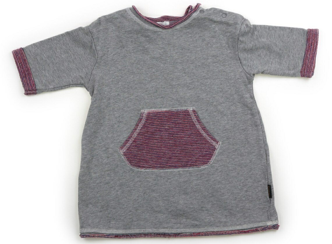 コンビミニ Combimini チュニック 90 女の子 グレー・赤紫・ピンク系 子供服 ベビー服 キッズ アウトレット ユーズド 【中古】キッズ・ベビー・マタニティ