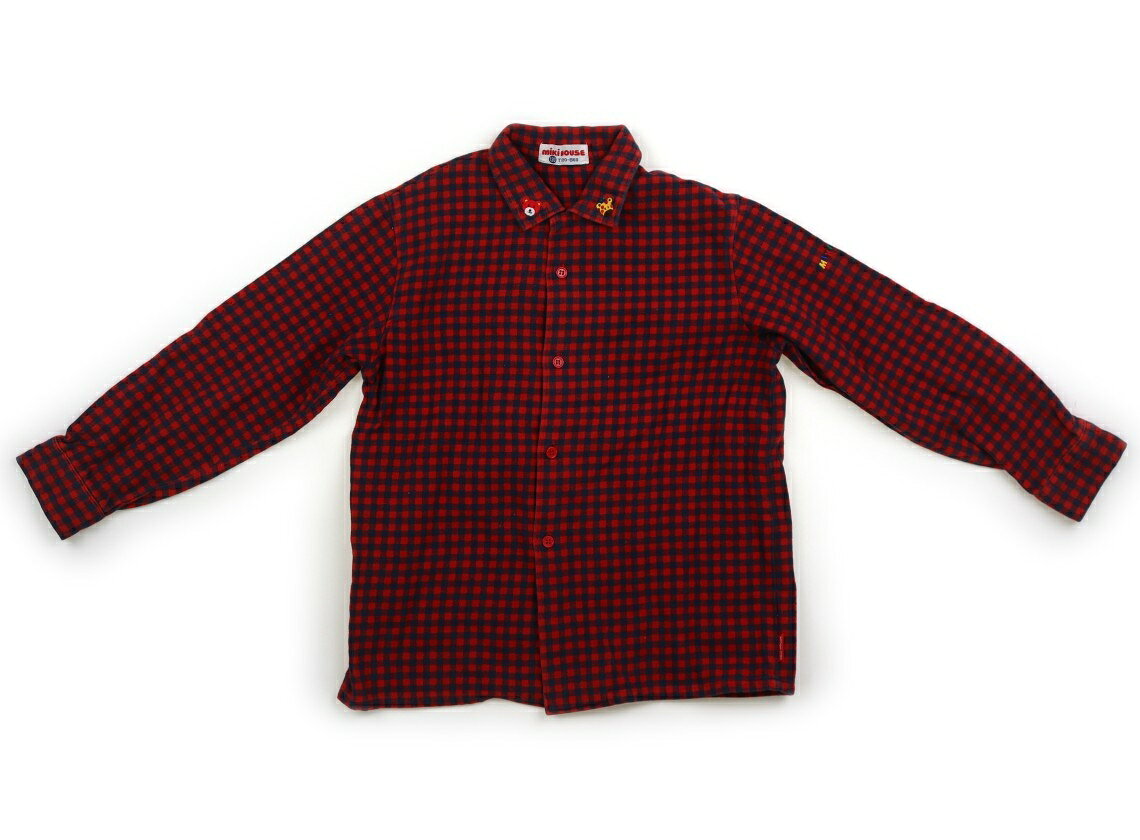 ミキハウス miki HOUSE シャツ・ブラウス 120 男の子 赤青チェック 子供服 ベビー服 キッズ アウトレット ユーズド 【中古】キッズ・ベビー・マタニティ