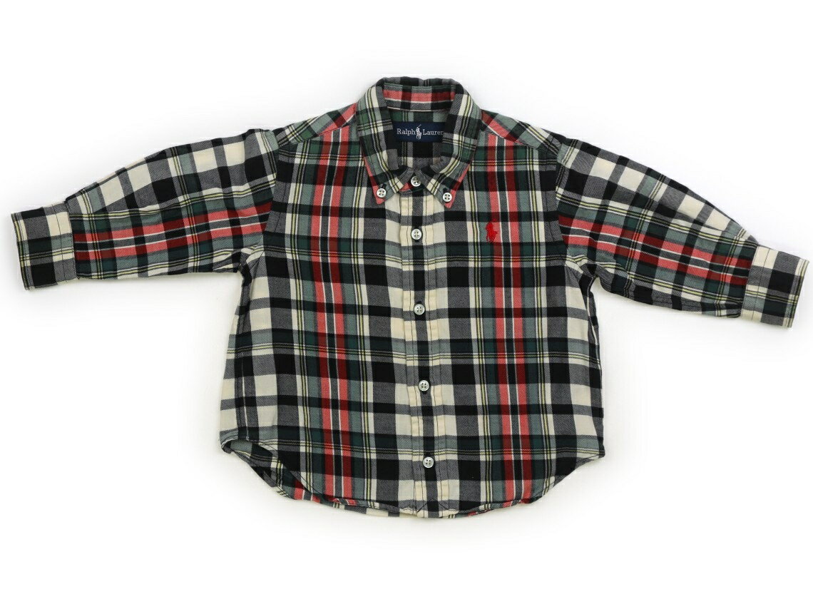 ラルフローレン Ralph Lauren シャツ・ブラウス 80 男の子 ブラック・レッド・アイボリー・チェック 子供服 ベビー服 キッズ アウトレット ユーズド 【中古】キッズ・ベビー・マタニティ