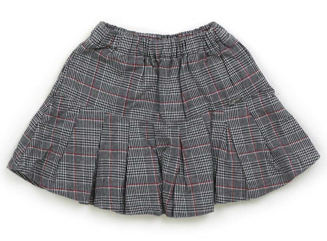 プティマイン petit main スカート 90 女の子 オフ・チャコールグレンチェック・レッドライン 子供服 ベビー服 キッズ アウトレット ユーズド 【中古】キッズ・ベビー・マタニティ