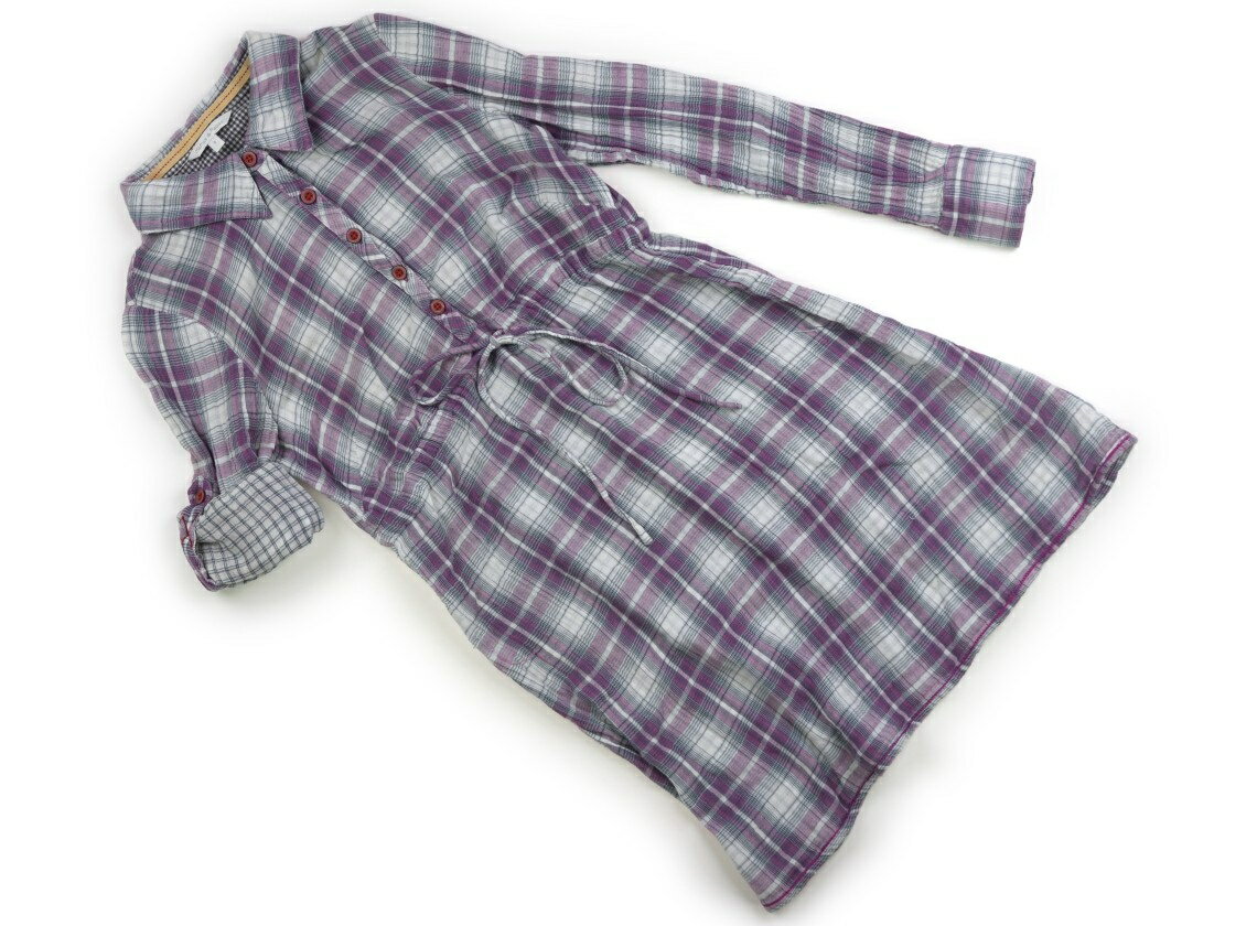 ママズ＆パパズ Mamas & Papas ワンピース 140 女の子 ライラック、白、ネイビー、チェック 子供服 ベビー服 キッズ アウトレット ユーズド 【中古】キッズ・ベビー・マタニティ