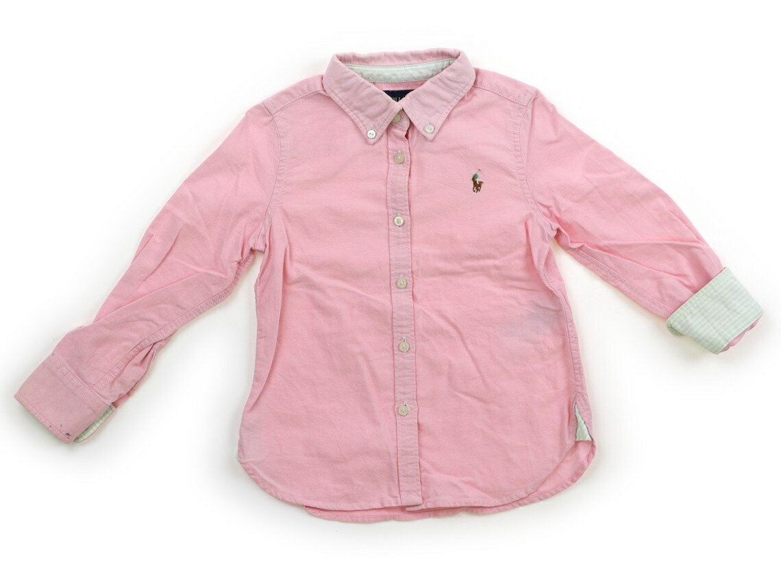 ラルフローレン Ralph Lauren シャツ・ブラウス 110 男の子 ピンク・ライトグリーンボーダー 子供服 ベビー服 キッズ アウトレット ユーズド 【中古】キッズ・ベビー・マタニティ