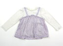 アプレレクール apres les cours チュニック 100 女の子 白、パープル、レース、花 子供服 ベビー服 キッズ アウトレット ユーズド 【中古】キッズ・ベビー・マタニティ
