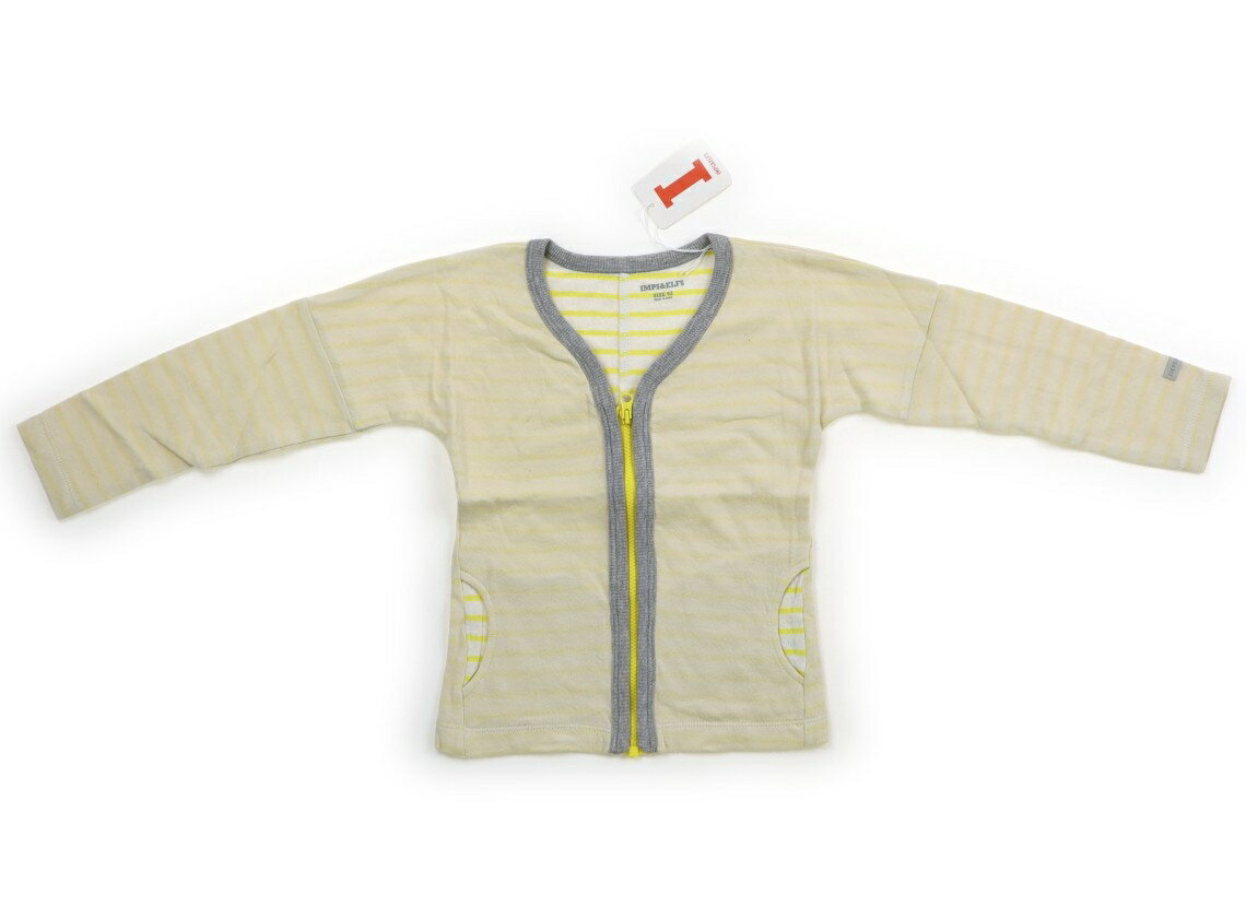 インプス アンド エルフス imps&elfs カーディガン 90 女の子 ベージュ・イエロー・グレー 子供服 ベビ..