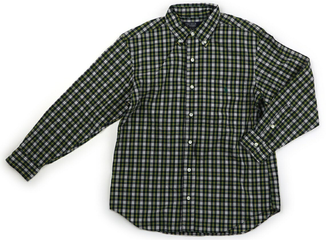 ポロラルフローレン POLO RALPH LAUREN シャツ・ブラウス 150 男の子 格子柄　ネイビー　緑 子供服 ベビー服 キッズ アウトレット ユーズド 【中古】キッズ・ベビー・マタニティ