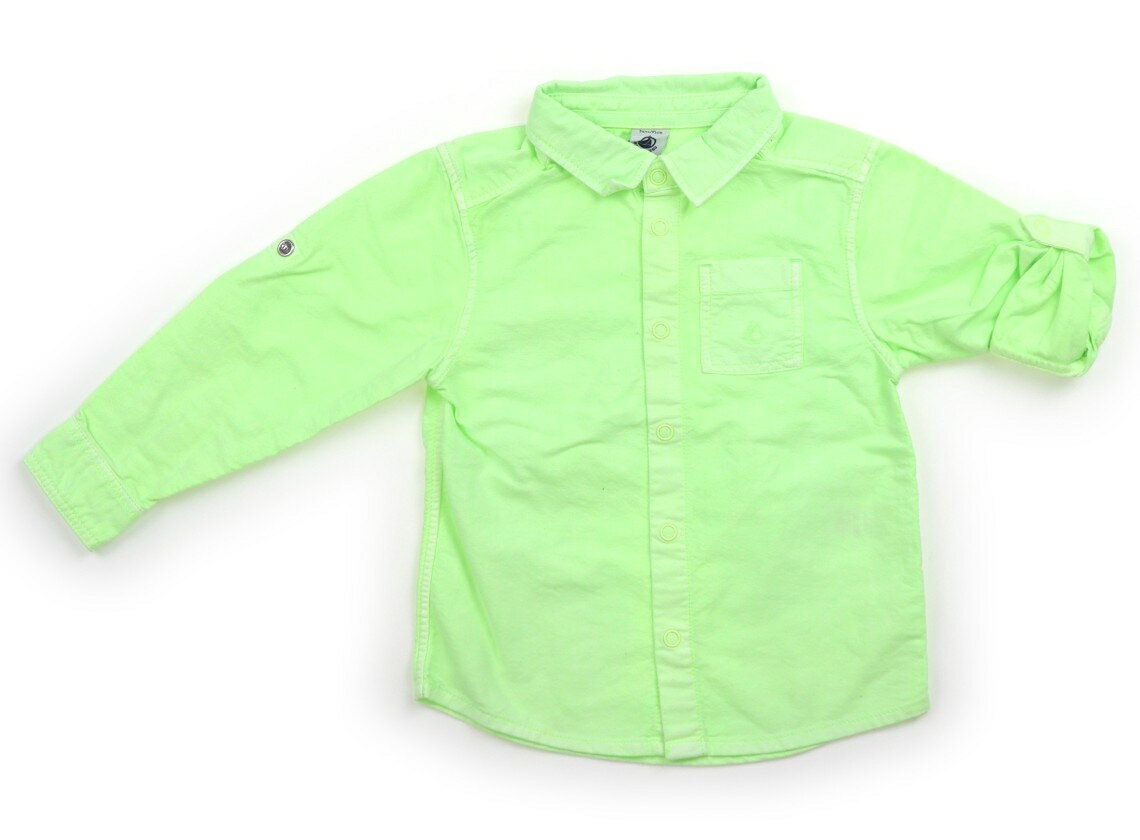 プチバトー PETIT BATEAU シャツ・ブラウス 95 男の子 蛍光黄緑 子供服 ベビー服 キッズ アウトレット ユーズド 【中古】キッズ・ベビー・マタニティ