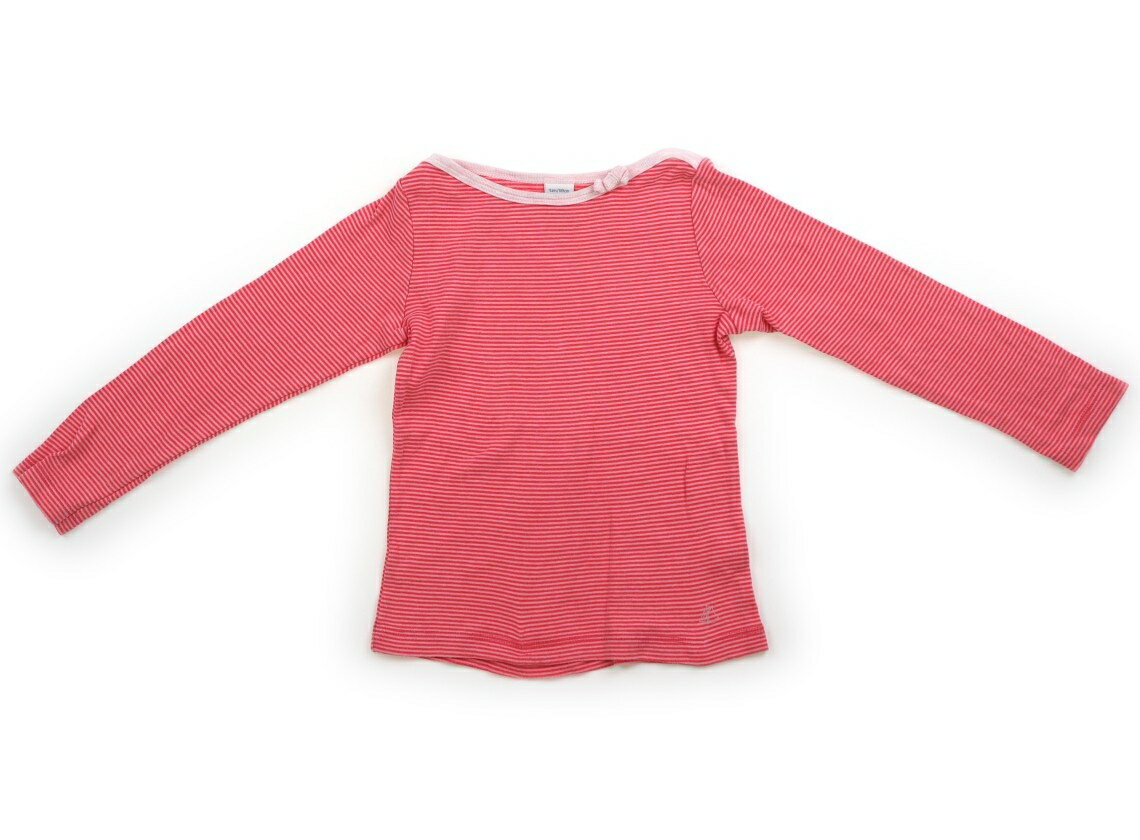 プチバトー PETIT BATEAU Tシャツ・カットソー 100 女の子 ピンク・ボーダー 子供服 ベビー服 キッズ アウトレット ユーズド 【中古】キッズ・ベビー・マタニティ