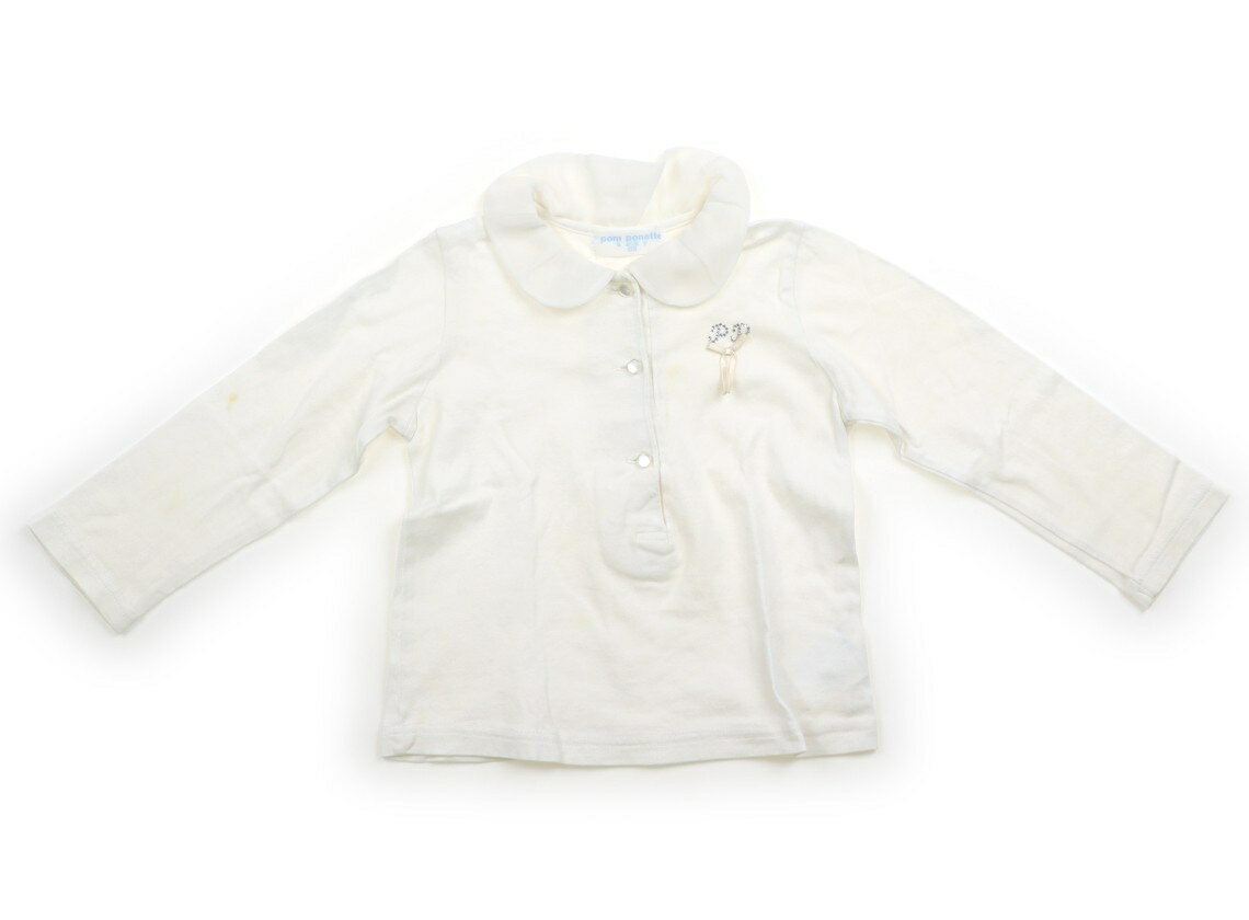 ポンポネット pom ponette Tシャツ・カットソー 100 女の子 ホワイト 子供服 ベビー服 キッズ アウトレット ユーズド 【中古】キッズ・ベビー・マタニティ