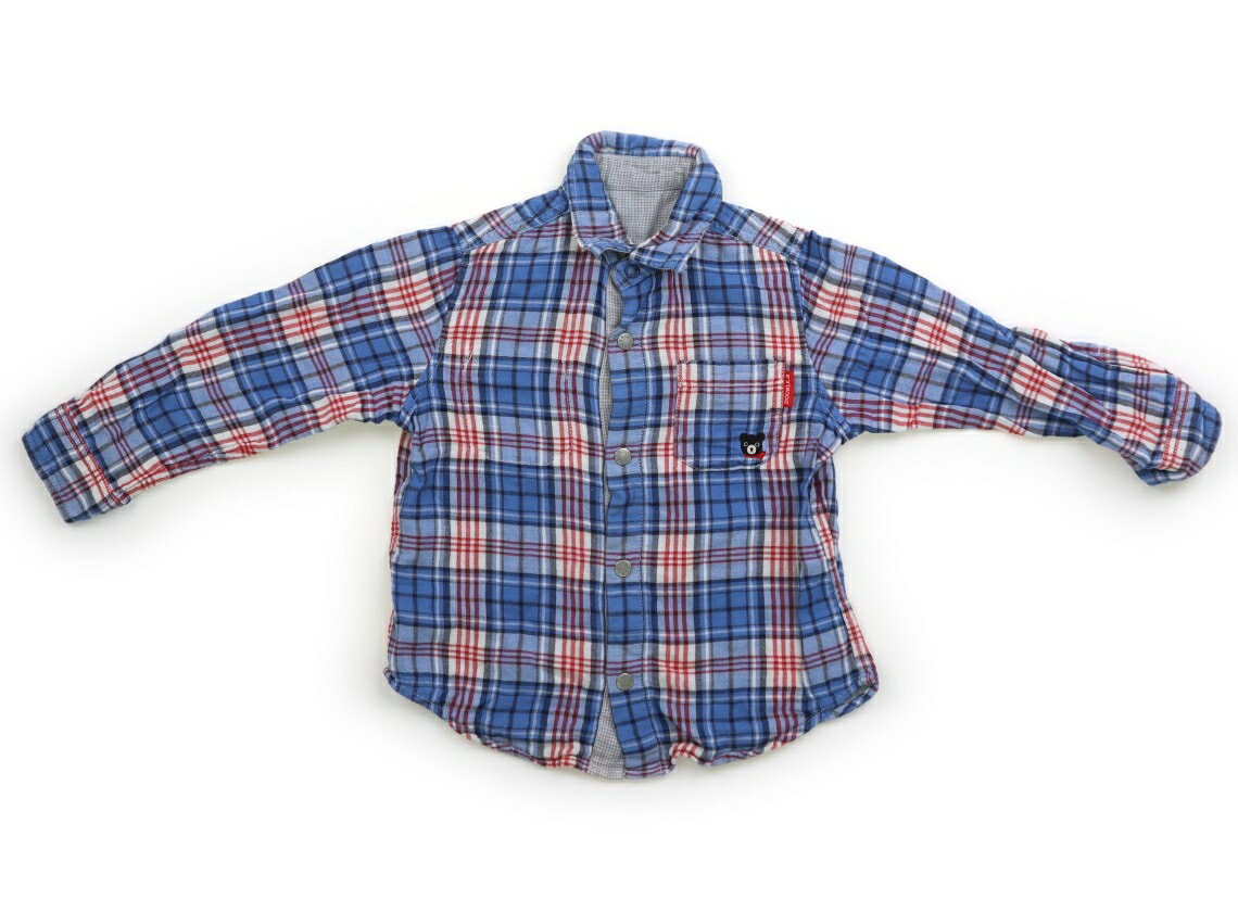 ダブルB Double B シャツ・ブラウス 100 男の子 ブルー・チェック／グレー・チェック 子供服 ベビー服 ..