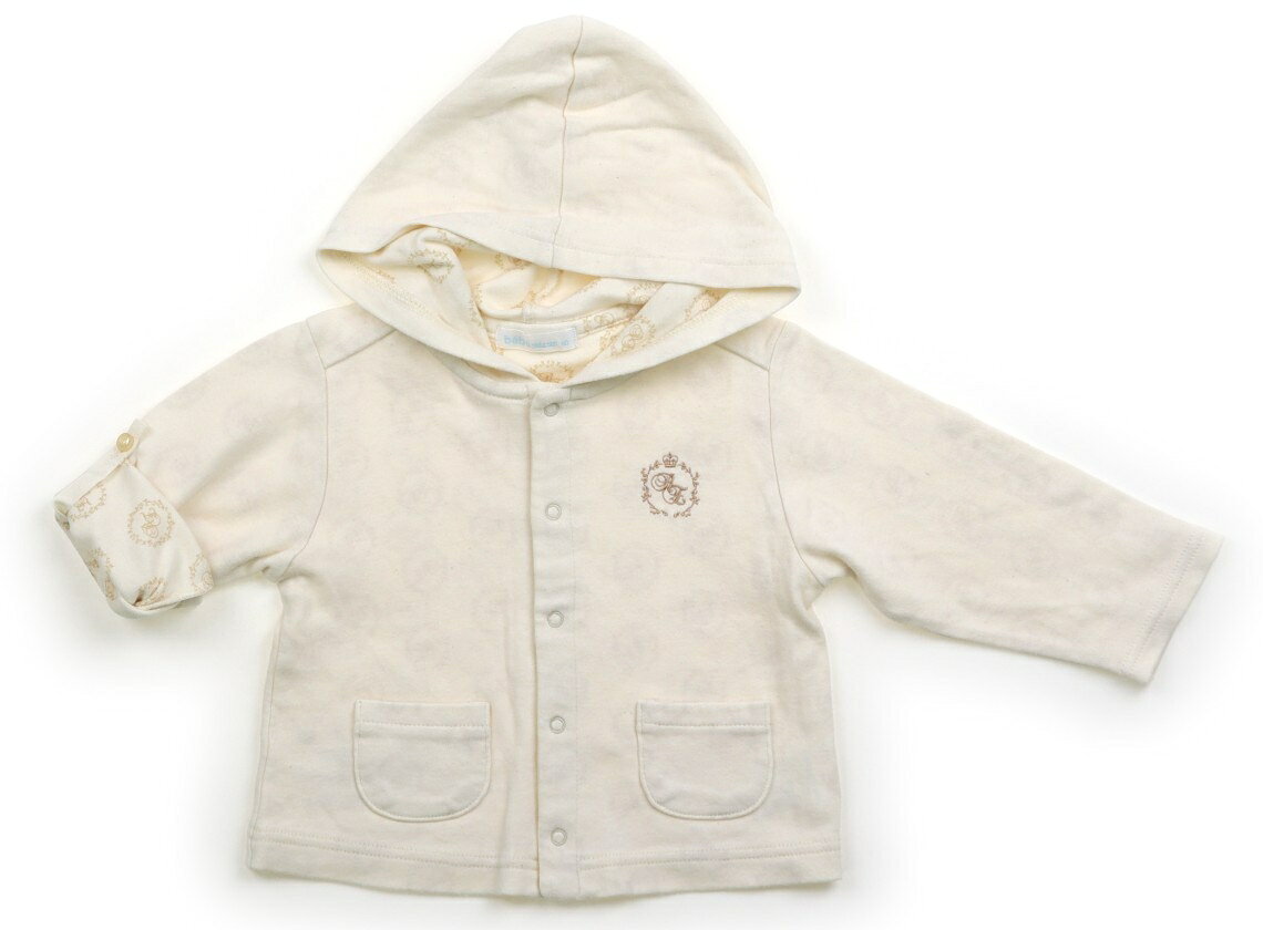 べべ BeBe パーカー 80 男の子 アイボリー、ベージュの刺繍 子供服 ベビー服 キッズ アウトレット ユーズド 【中古】キッズ・ベビー・マタニティ