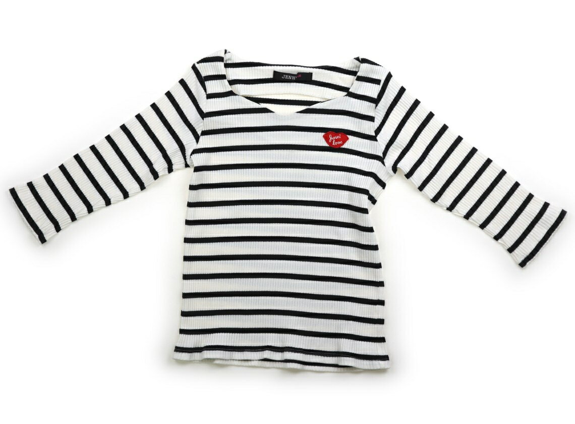 ジェニィ JENNI Tシャツ・カットソー 150 女の子 オフ・ブラックボーダー 子供服 ...