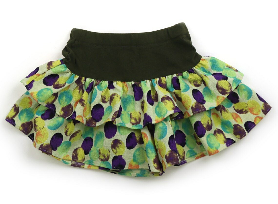 アナスイ ANNA SUI キュロット 130 女の子 カーキ・レモン・ブルー変形ドット 子供服 ベビー服 キッズ アウトレット ユーズド 【中古】キッズ・ベビ...