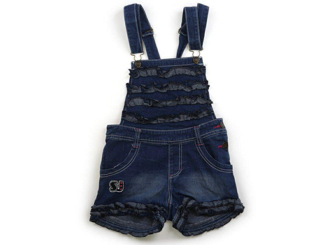 ジェニィ JENNI オーバーオール 150 女の子 ネイビーデニム・フリル 子供服 ベビー服 キッズ アウトレット ユーズド 【中古】キッズ・ベビー・マタニティ