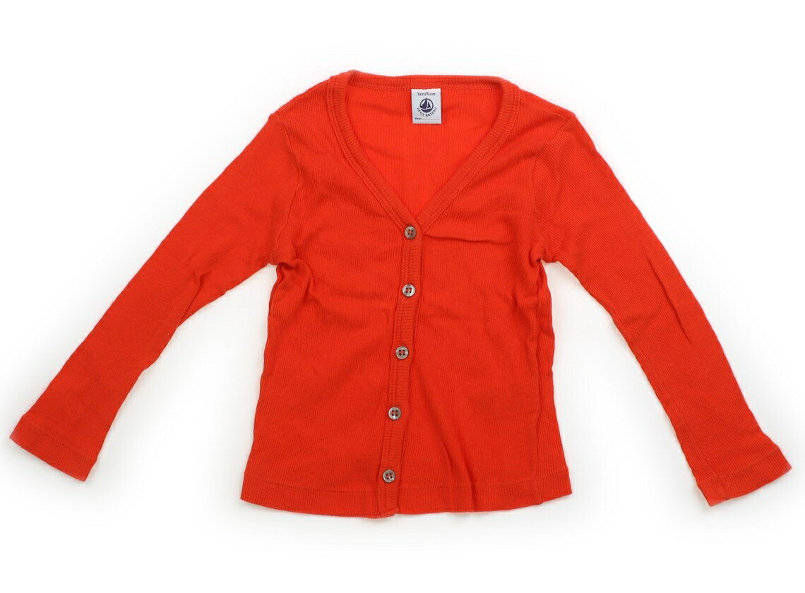 プチバトー PETIT BATEAU カーディガン 90 女の子 オレンジ 子供服 ベビー服 キッズ アウトレット ユーズド 【中古】キッズ・ベビー・マタニティ