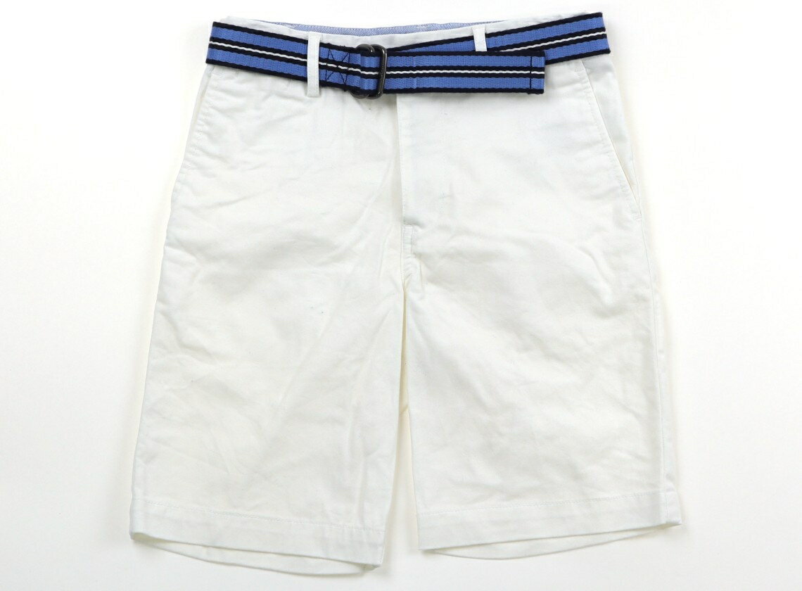 ポロラルフローレン POLO RALPH LAUREN ショートパンツ 140 男の子 白、ブルー・紺のベルト 子供服 ベビー服 キッズ アウトレット ユーズド 【中古】キッズ・ベビー・マタニティ(4)