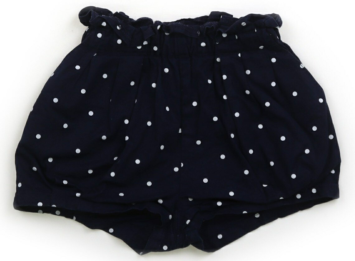 プティマイン petit main ショートパンツ 90 女の子 ネイビー、白ドット 子供服 ベビー服 キッズ アウ..