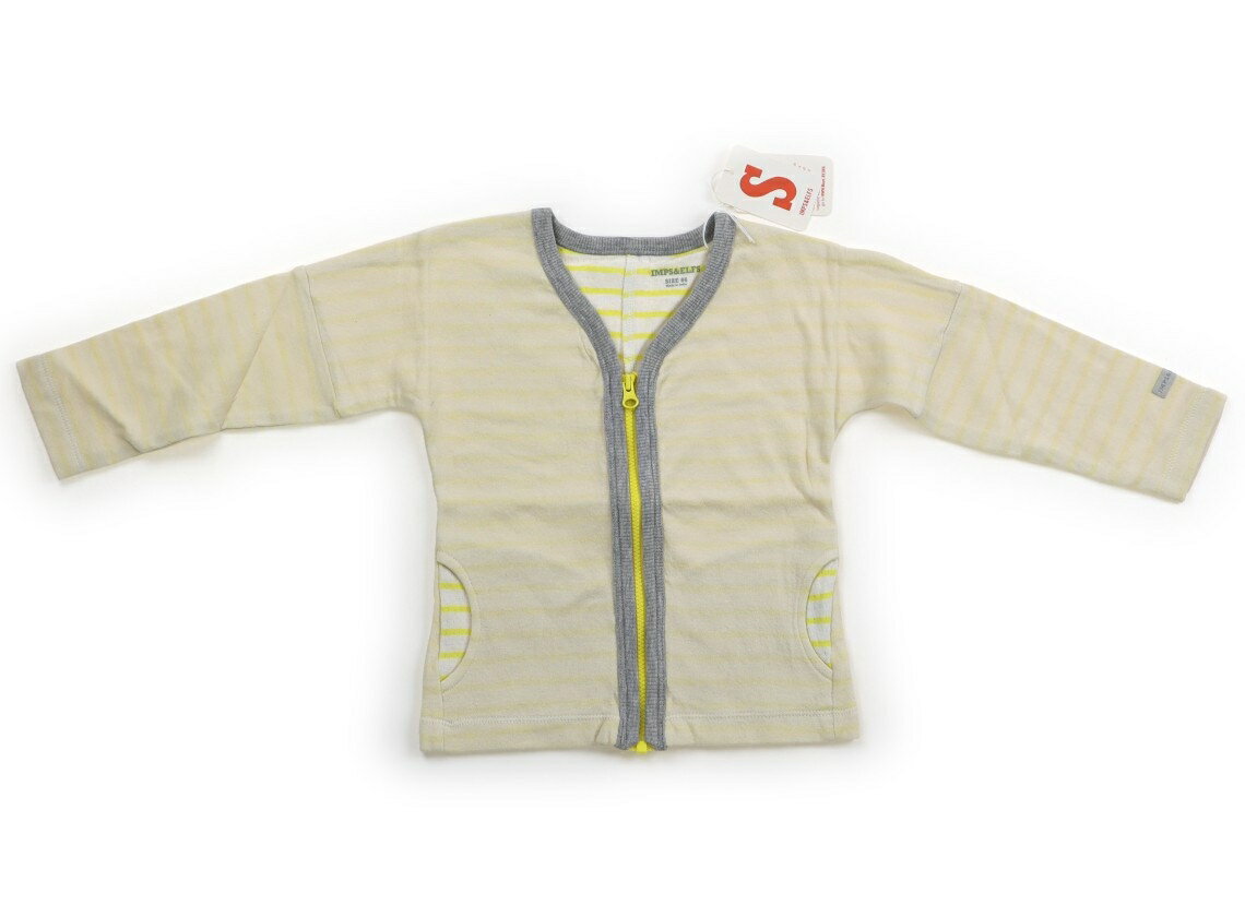 インプス アンド エルフス imps&elfs カーディガン 80 男の子 ベージュ・イエロー・ボーダー・白 子供服 ベビー服 キッズ アウトレット ユーズド 【中古】キッズ・ベビー・マタニティ
