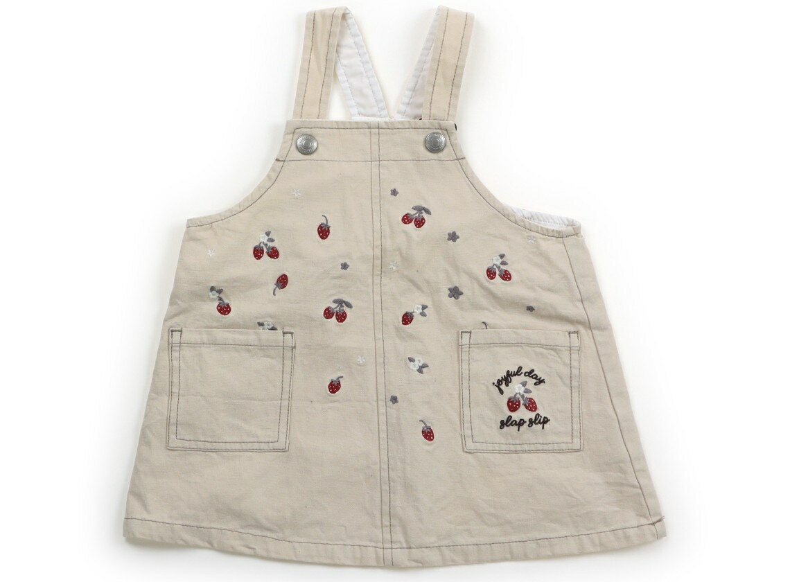 スラップスリップ SLAP SLIP ジャンパースカート 90 女の子 ベージュ系、イチゴ 子供服 ベビー服 キッ..