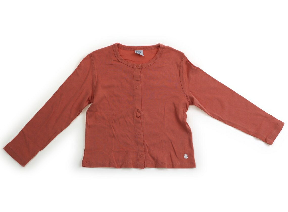 プチバトー PETIT BATEAU カーディガン 110 女の子 淡いオンレンジ色 子供服 ベビー服 キッズ アウトレ..
