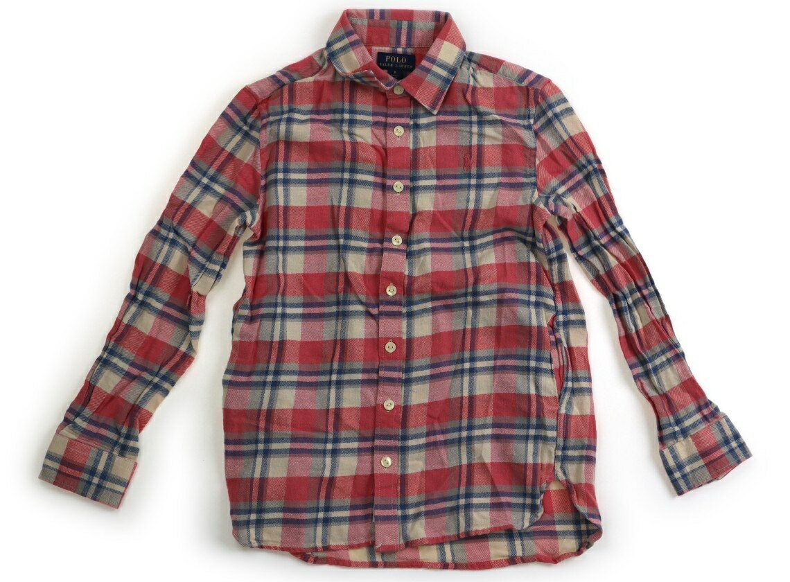 ポロラルフローレン POLO RALPH LAUREN シャツ・ブラウス 140 女の子 ピンク・チェック 子供服 ベビー服 キッズ アウトレット ユーズド 【中古】キッズ・ベビー・マタニティ
