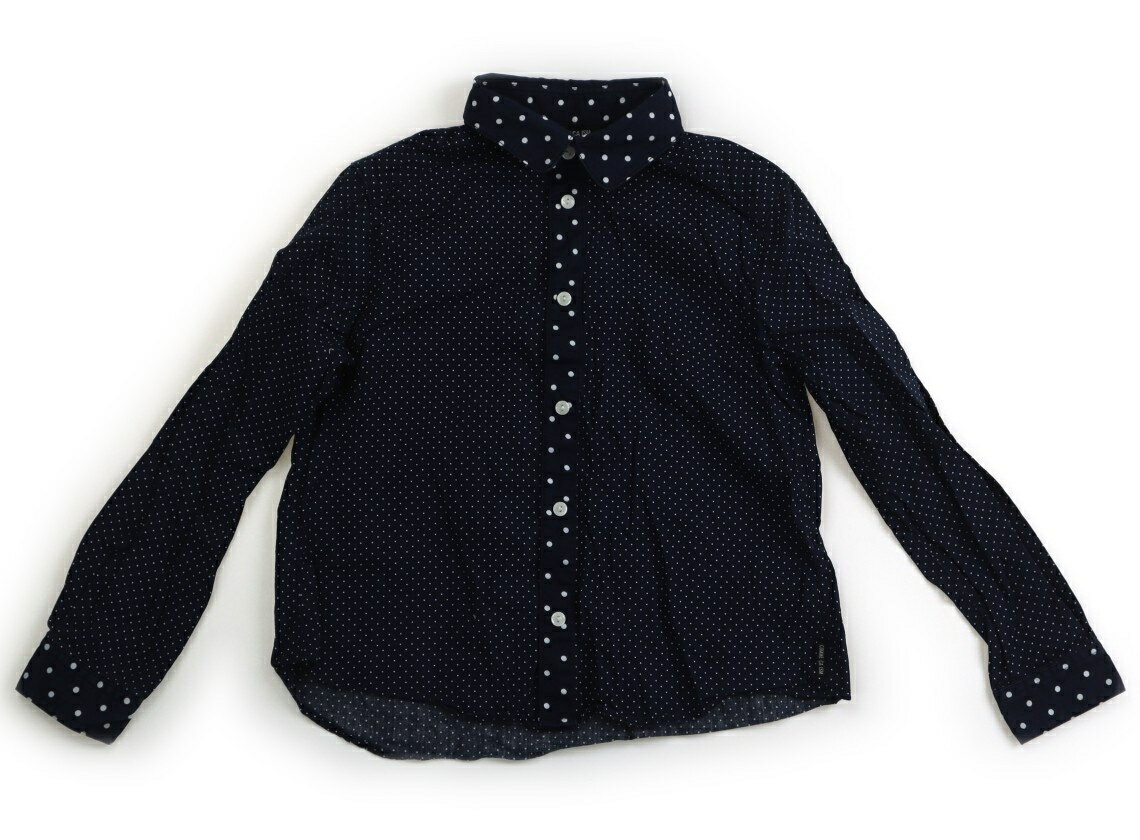 コムサイズム COMME CA ISM シャツ・ブラウス 130 男の子 紺、ドット 子供服 ベビー服 キッズ アウトレット ユーズド 【中古】キッズ・ベビー・マタニティ