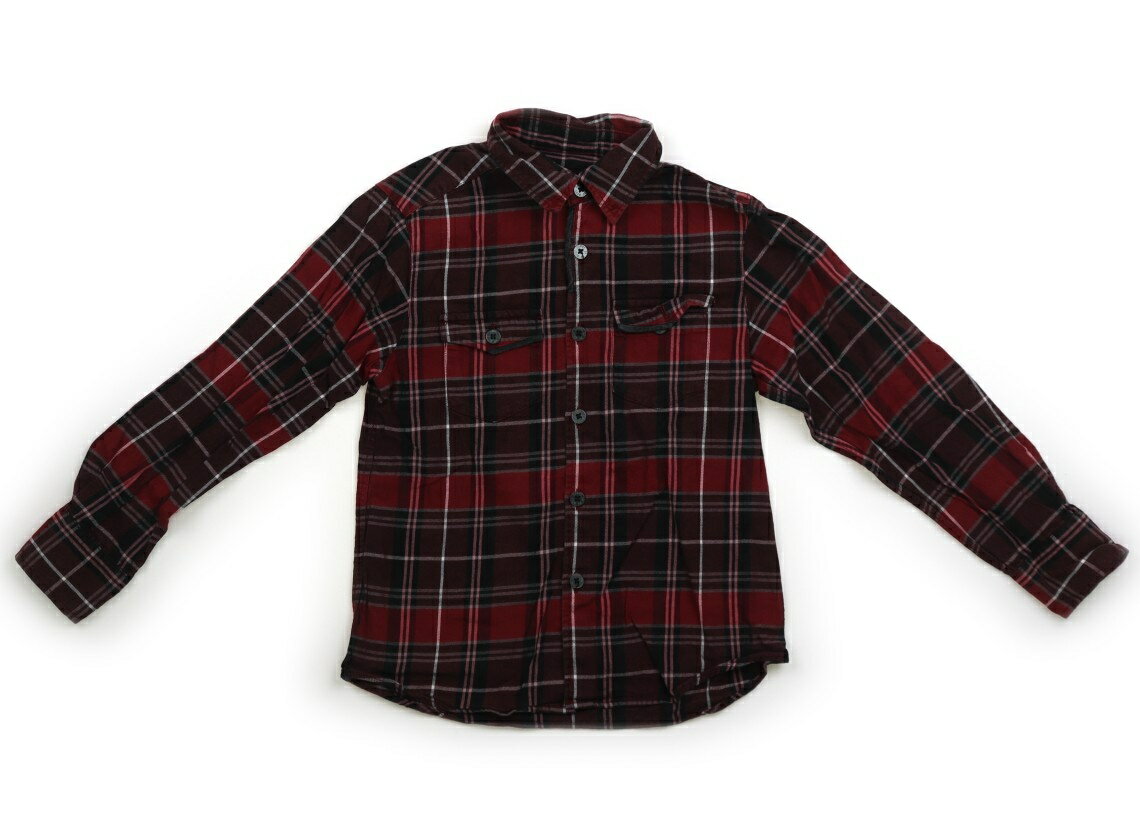 コムサフィユ COMME CA FILLE シャツ・ブラウス 120 男の子 ボルドー×ブラックチェック 子供服 ベビー..