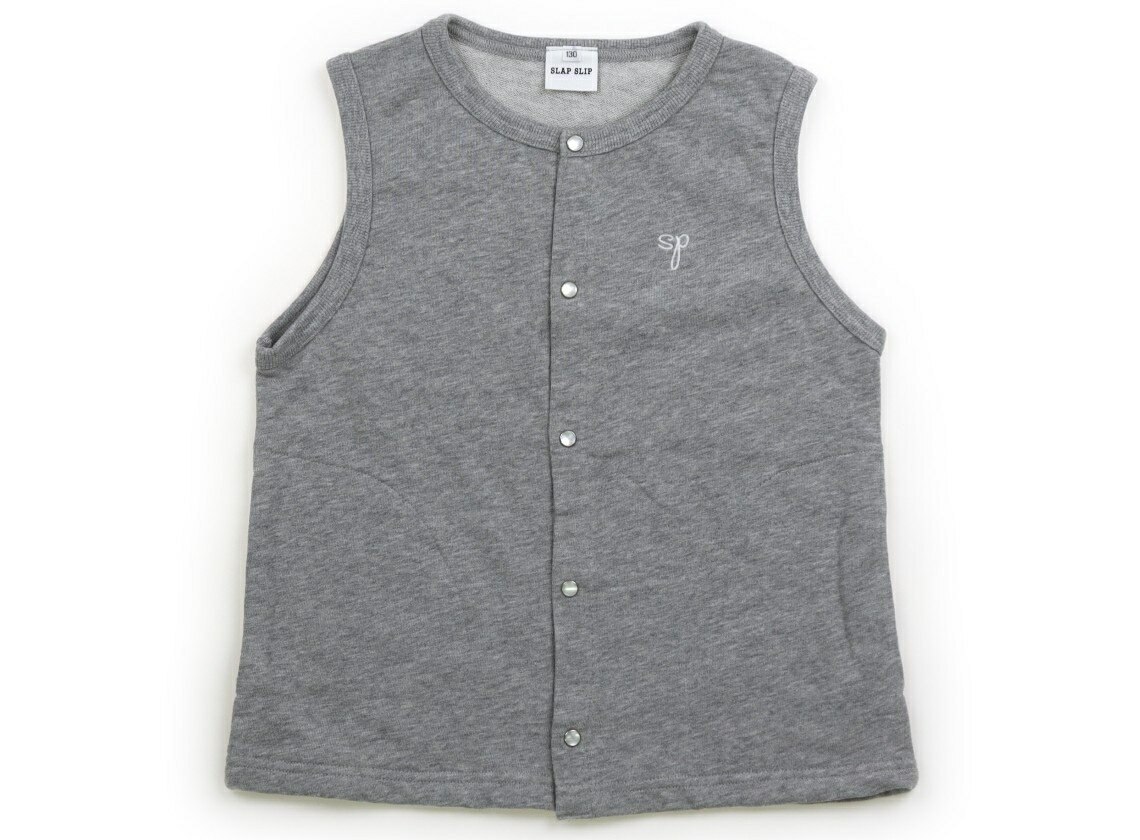 スラップスリップ SLAP SLIP ベスト 130 男の子 グレー 子供服 ベビー服 キッズ アウトレット ユーズド..