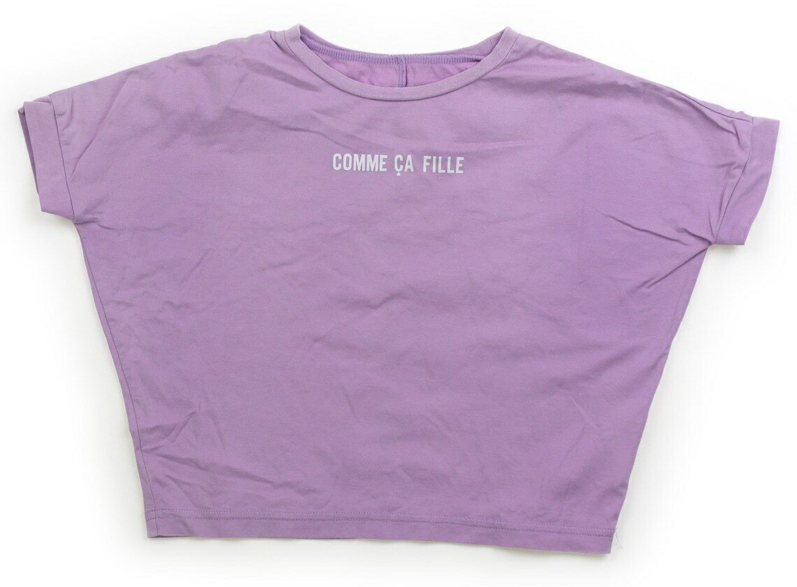 コムサフィユ COMME CA FILLE Tシャツ・カットソー 110 女の子 ラベンダー、白いロゴ 子供服 ベビー服 キッズ アウトレット ユーズド 【中古】キッズ・ベビー・マタニティ
