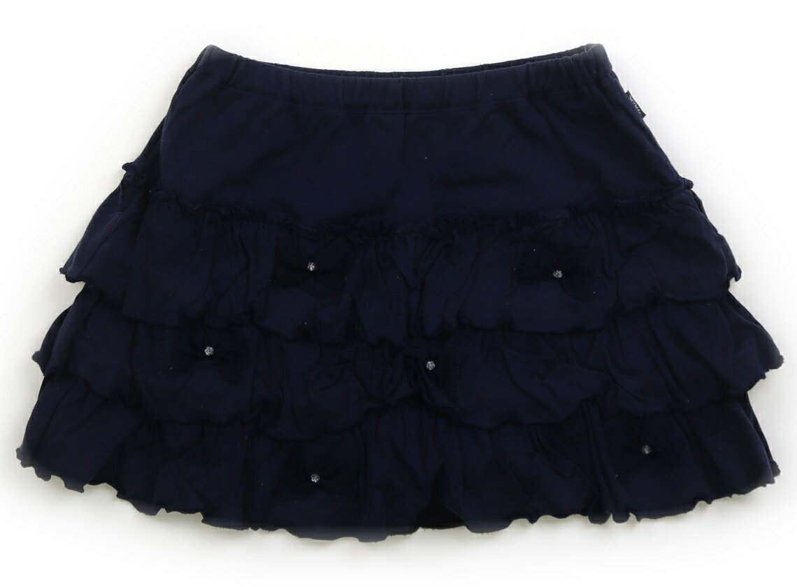 ミキハウス miki HOUSE スカート 130 女の子 ネイビー 子供服 ベビー服 キッズ アウトレット ユーズド ..