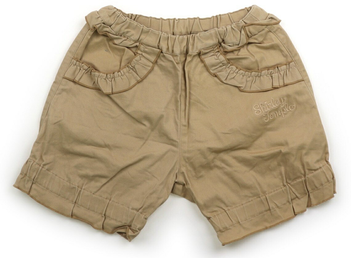 シャーリーテンプル Shirley Temple ショートパンツ 130 女の子 ベージュ・フリル・ハート 子供服 ベビ..