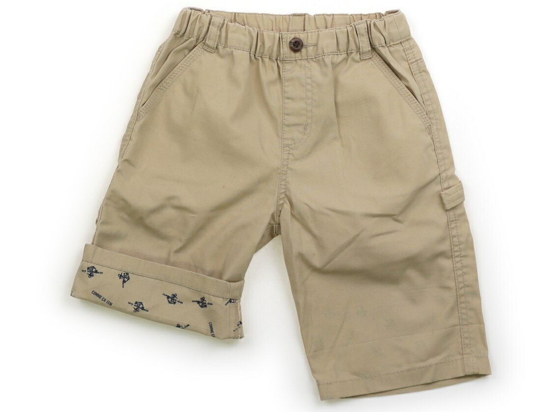 コムサイズム COMME CA ISM ハーフパンツ 110 男の子 ベージュ・紺マリン柄 子供服 ベビー服 キッズ アウトレット ユーズド 【中古】キッズ・ベビー・マタニティ