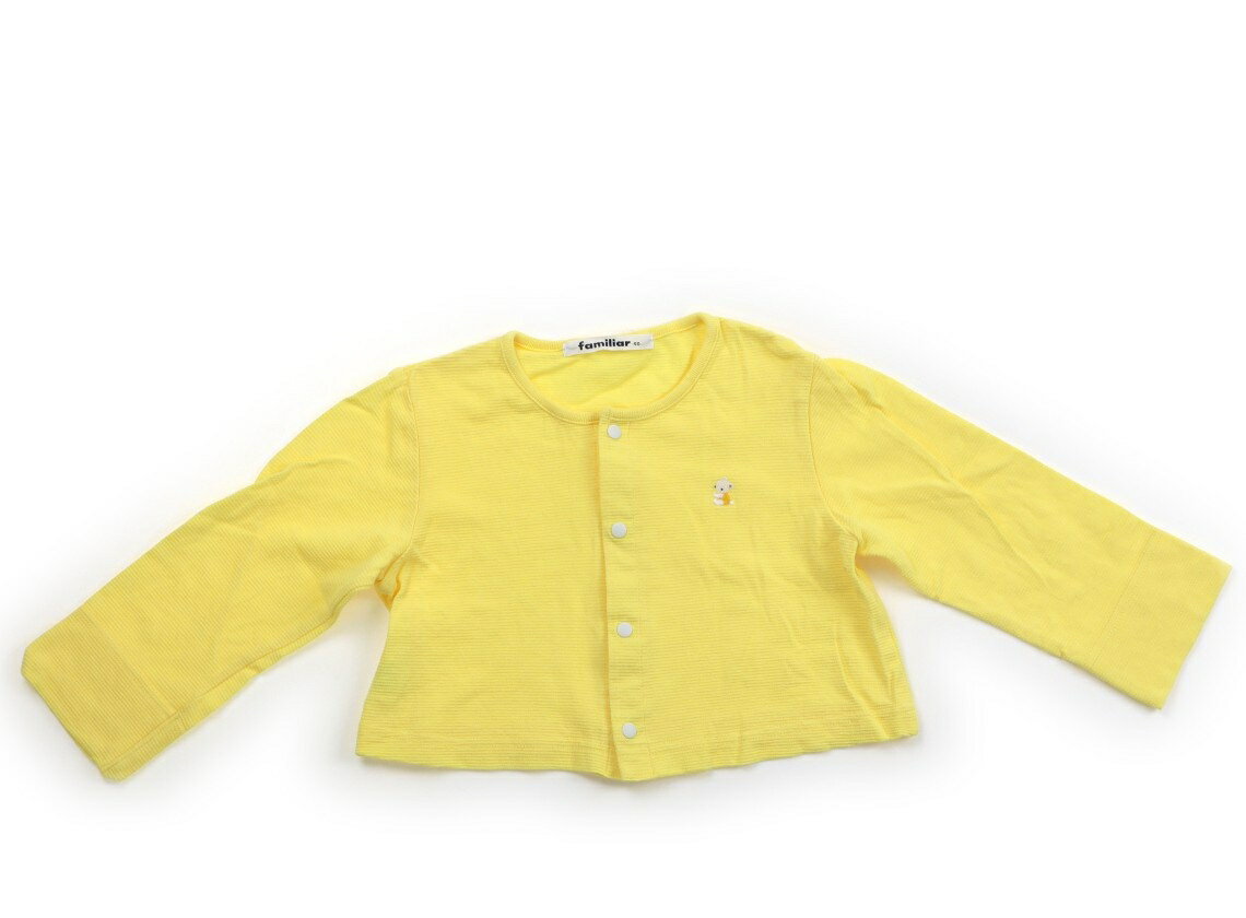 Cardigans - ファミリア familiar カーディガン 90 女の子 黄色、クマ 子供服 ベビー服 キッズ アウトレット ユーズド 【中古】キッズ・ベビー・マタニティ